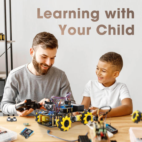 ACEBOTT Robot Kit, Robotics for Kids Ages 8-12, STEM Toys for Boys with Remote & App Control, Arduino & Scratch Compatible, Science Kits for Kids Age 8-12, Gift for Boys & Girls(Yellow) ACEBOTT