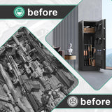 Marcree Gun Safe, 8-10 Gun Cabinet for Rifles and Shotguns with Dual Alarm System, Electronic Rifle Safe with Removable Shelf, Quick Access Large Gun Locker with Magnetic Gun Rack, Assembly Required Marcree