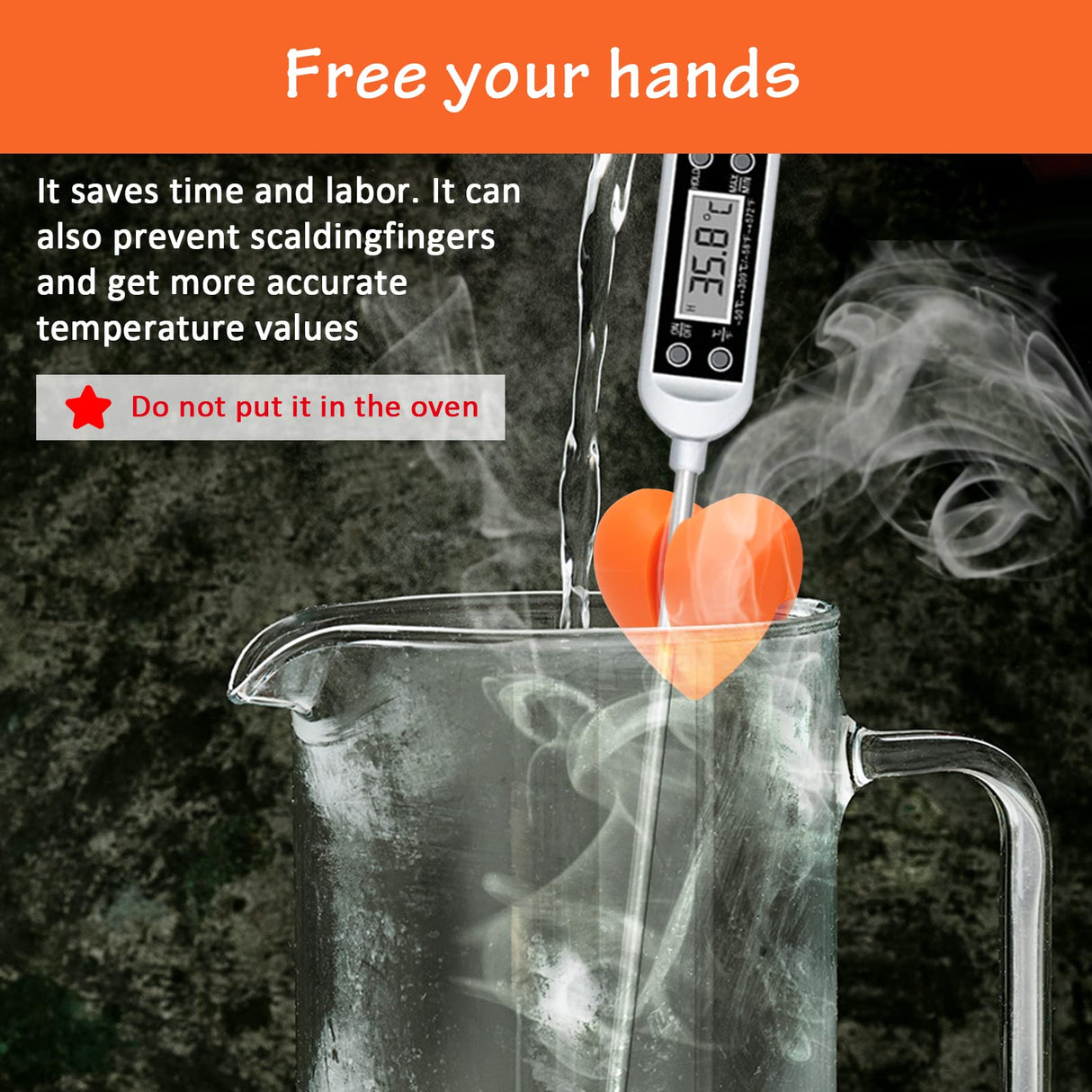 Windspeed Thermometer Pot Clip Holder(No Thermometer Include), 2Pcs Candy Thermometer Pot Clip Holder for Digital Thermometer Holder for Candle Soap Jam Candy Milk Chocolate Cooking Windspeed