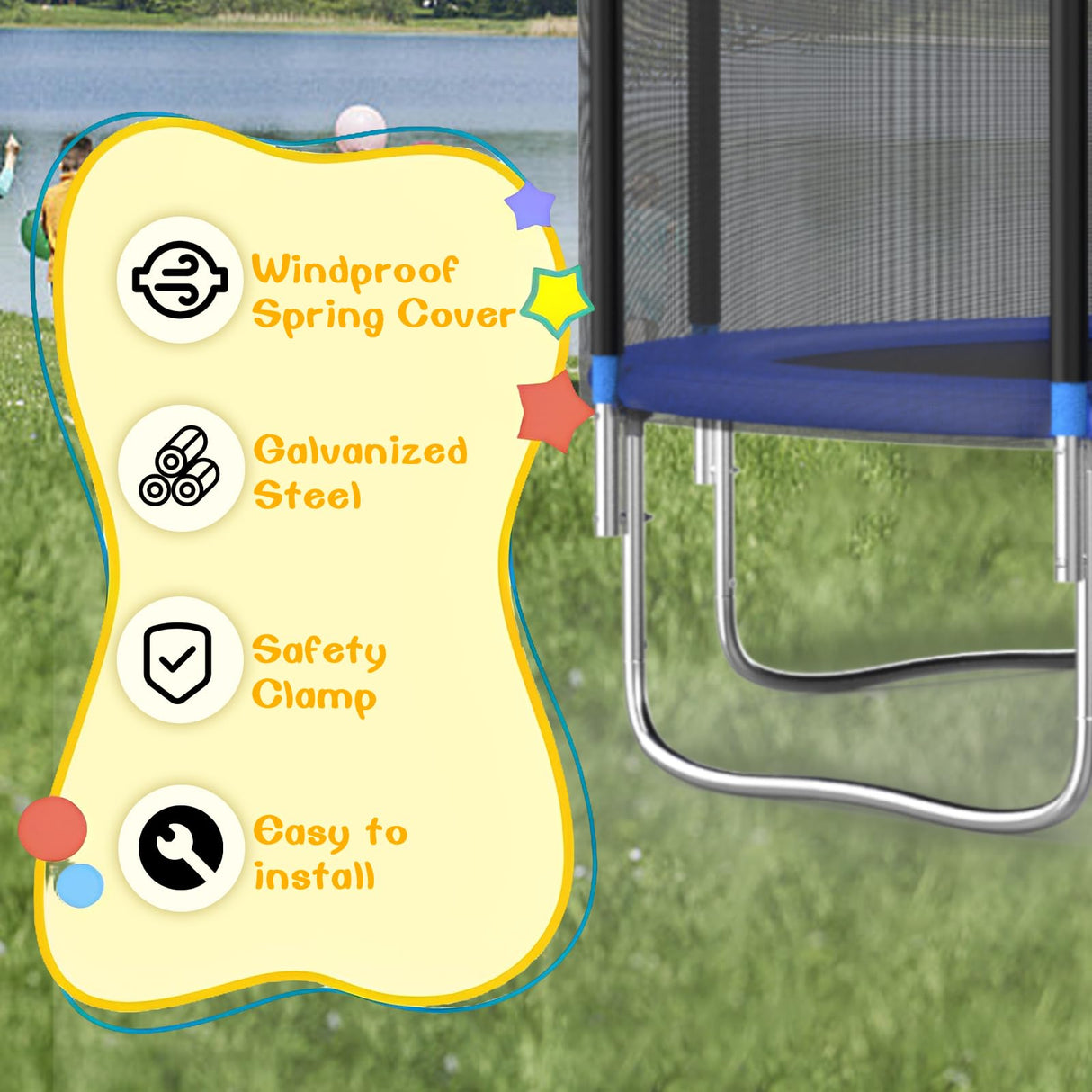 Tranpoline 8FT 10FT 12FT 14FT 16T Tranpoline for Adults/Kids with Safety Enclosure -Recreational Tranpolines with Ladder and Basketball Hoop-Outdoor Tranpoline for Kids,Capacity 300-1000lbs… SENCHO GINSYTALIOR