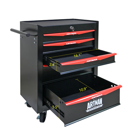 nifoti 5 Drawers Tool Cart on Wheels, Multifunctional Rolling Tool Chest Tool Storage, Drawers Rolling Tool Trolley Organizer Tool Case for Warehouse, Garage, Workshop, Repair Shop (5 Drawers-30.5"H) nifoti