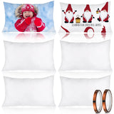 Sublimation Blank Pillow Covers White Polyester Peach Skin Pillow Cases Heat Transfer Cushion Covers DIY Printing Throw Pillow Case Covers 2 Rolls 10 mm x 108 ft Heat Tape (6 Pillowcase,12 x 20 Inch) Breling
