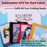 HTVRONT Sublimation HTV for Dark/Light Fabric - Matte Sublimation Vinyl 12" X 10FT for T-Shirts - Work Together with Sublimation Paper, Sublimation Ink and Heat Press HTVRONT
