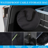 BLIRITEL Round Cable Bag, Waterproof Jumper Cable Organizer Storage Bag, Perfect for Jumper Cables,RV Sewer Pipe,EV Charging Cord Storage,Extensions and Garden Hoses,Camper Accessories (Black) BLIRITEL
