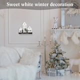 Yousoontic 1 Set White Village Houses Wooden Farmhouse Decorations Home Sweet Tabletop Decor Sign for welcome Centerpieces House Warming Gifts New Home Couple Yousoontic