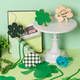 AWIZOM 12 Pcs Wooden Holiday Cutouts Unfinished Shamrock Heart Bunny Egg Shaped Table Sign Standing Wooden Centerpieces Unpainted Wood Blocks for DIY Crafts Valentine Day St.Patrick Day Easter Decors AWIZOM