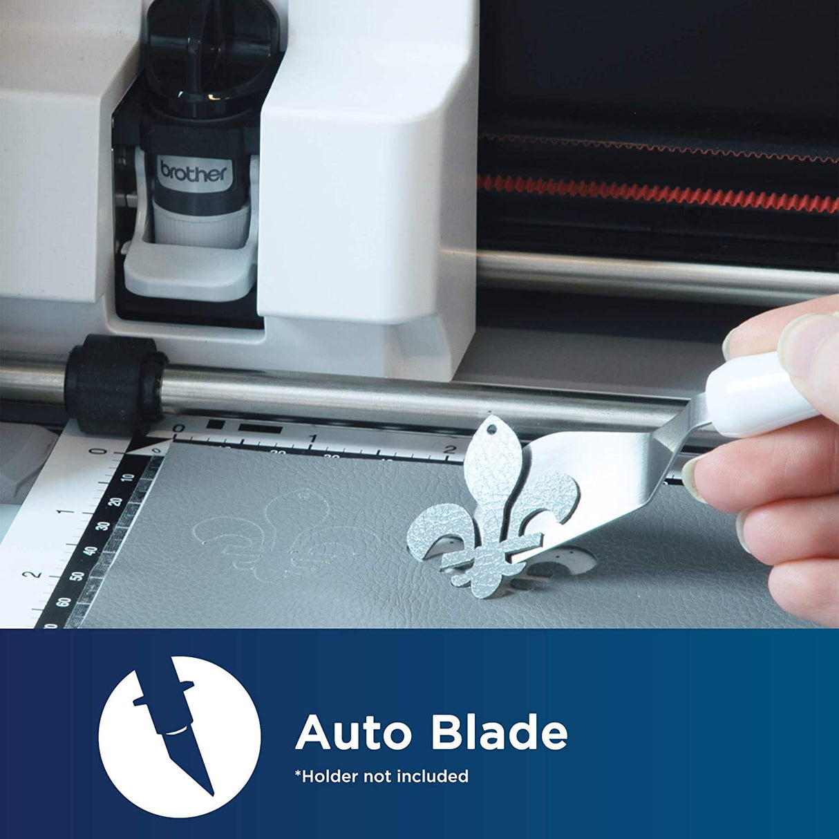 Brother ScanNCut SDX125EGY DIY Cutting Machine with Scanner, Adhesive Vinyl Sheets, Transfer Roll and 6 CADXBLD1 Replacement Blades Brother