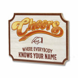 Cheers Where Everybody Knows Your Name Wood Wall Decor - Fun Cheers Sign for Home Decorating Open Road Brands
