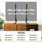 TAVR Universal Table Top TV Stand Mount for 27 30 32 37 40 43 47 50 55 60 65 Inch LCD LED Flat/Curved Screen TVs, Height Adjustable TV Legs, Strong TV Base Holds up to 88 lbs, Max VESA 800x500mm TAVR Furniture
