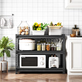 SDXYSTCE 3-Tier Garage Shelving Heavy Duty,40”W x 18”D x 36”H Metal Shelving Unit，1320 lbs Weight Capacity Adjustable Storage Shelves for Retiple Tanks, Aquariums, Pantry, Garage，Black SDXYSTCE