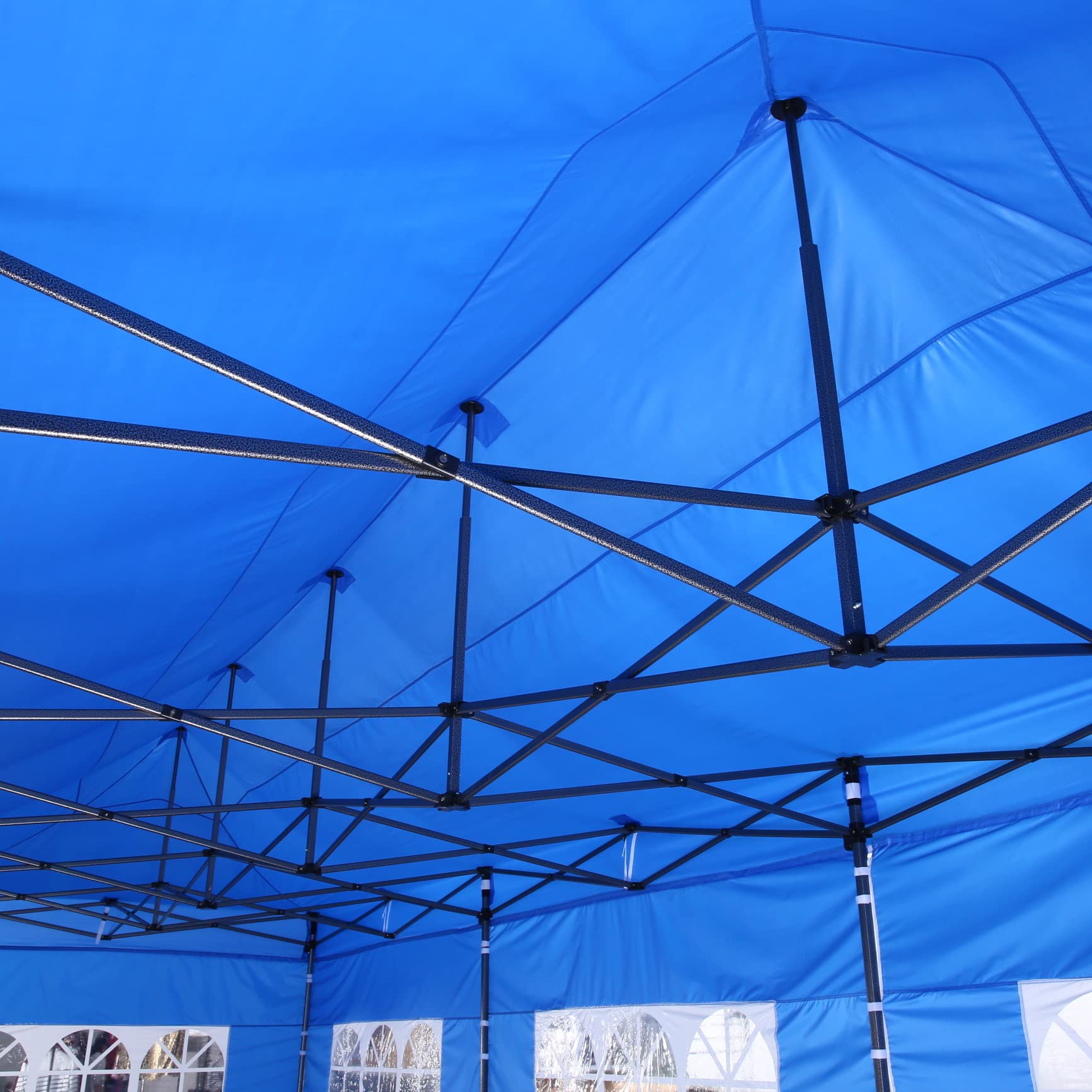 COBIZI 10x30 Pop Up Canopy with 8 Sidewall,Heavy Duty Canopy UPF 50+ All Season Wind Waterproof Commercial Outdoor Wedding Party Tents for Parties Canopy Gazebo with Roller Bag(10 x 30 ft Bla - WoodArtSupply