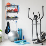 XCSOURCE Garage Sports Equipment Storage Rack with 3 Separate Shelf, Ball Rack, Sport Equipment Organizer with 4 Hooks for Badminton Racket, Basketball Rack for Basketball Football Rugby XCSOURCE