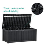 YITAHOME 120 Gallon Large Deck Box, Resin Outdoor Storage Box for Outdoor Pillows, Garden Tools and Pool Supplies, Waterproof, Lockable, Black YITAHOME