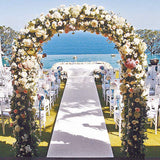 Metal Garden Arch,7.8 Feet High x 5.5 Feet Wide Sturdy Metal Arbor with Sharp Ends for Climbing Vines and Plants,Weddings Quinceaneras Party Decoration LeJoy Garden