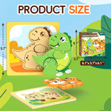 FunMission Puzzles, 8Pcs Animals Jigsaw Puzzles Toddler Toys, Brain Teaser Puzzles Montessori Toys, Wooden Puzzle Games, Educational Puzzles STEM Toys for 3+ Year Old Kids, for Kids FunMission