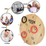 TUAHOO Hanging Hook Ring Toss Game for Kids Adults, Wooden Board Darts Hookie Wall Game for Game Room, Indoor Outdoor Yard Game for Family Holiday Party Backyard Toys TUAHOO