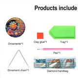 RYMILIE Diamond Art Painting Pendant Kits 5D Diamond Art Painting Art Hanging Kit Sun and Moon DIY Diamond Crystal Window Pendant Kit for Adults Gift Wall Home Decoration RYMILIE