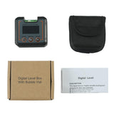 Digital Angle Finder Magnetic & Level Bubble Vial 4 X 90°Angle Gauge Inclinometer, Mini Level Bevel Gauge Protractor for Woodworking, Building, Table Saw, Vertical Wall Weikani