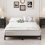 Lutown-Teen 5 Inch Low King Bed Frame with Rounded Corner Legs, 2000 LBS Heavy Duty Metal King Size Platform Bed Frame No Box Spring Needed, Noise Free, Easy Assembly, Black Lutown-Teen