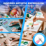 KIDS KING Rock Painting Kit - Glow in The Dark, Stone Drawing Arts Crafts Gifts for Kids Ages 6-12, Creative Craft Activity Art Kits - Birthday Party Toy for Kids 6, 7, 8, 9, 10, 11, 12 Years Old KIDS KING