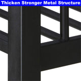 STERXONE Upgraded Version Thicken Metal Queen Over King Bunk Bed, Heavy-Duty Steel King Bunk Bed, Best Modern Bunkbed Queen Over King Size for Adults, Easy Assemble (Queen/King) STERXONE