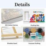 HeeBenor Framed Paint by Numbers Kit for Adults, Mountain Paint by Number with Easel, DIY Acrylic Landscape Oil Painting Kit, Adult Paint by Number Kits Framed Canvas for Home Decor 8x12 Inch HeeBenor