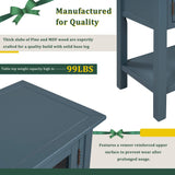 Wood Console Table Sofa Table, 45'' Modern Console Table Sofa Table for Living Room with 2 Drawers, 2 Cabinets and 1 Shelf,Easy to Assemble (Blue) Anwick