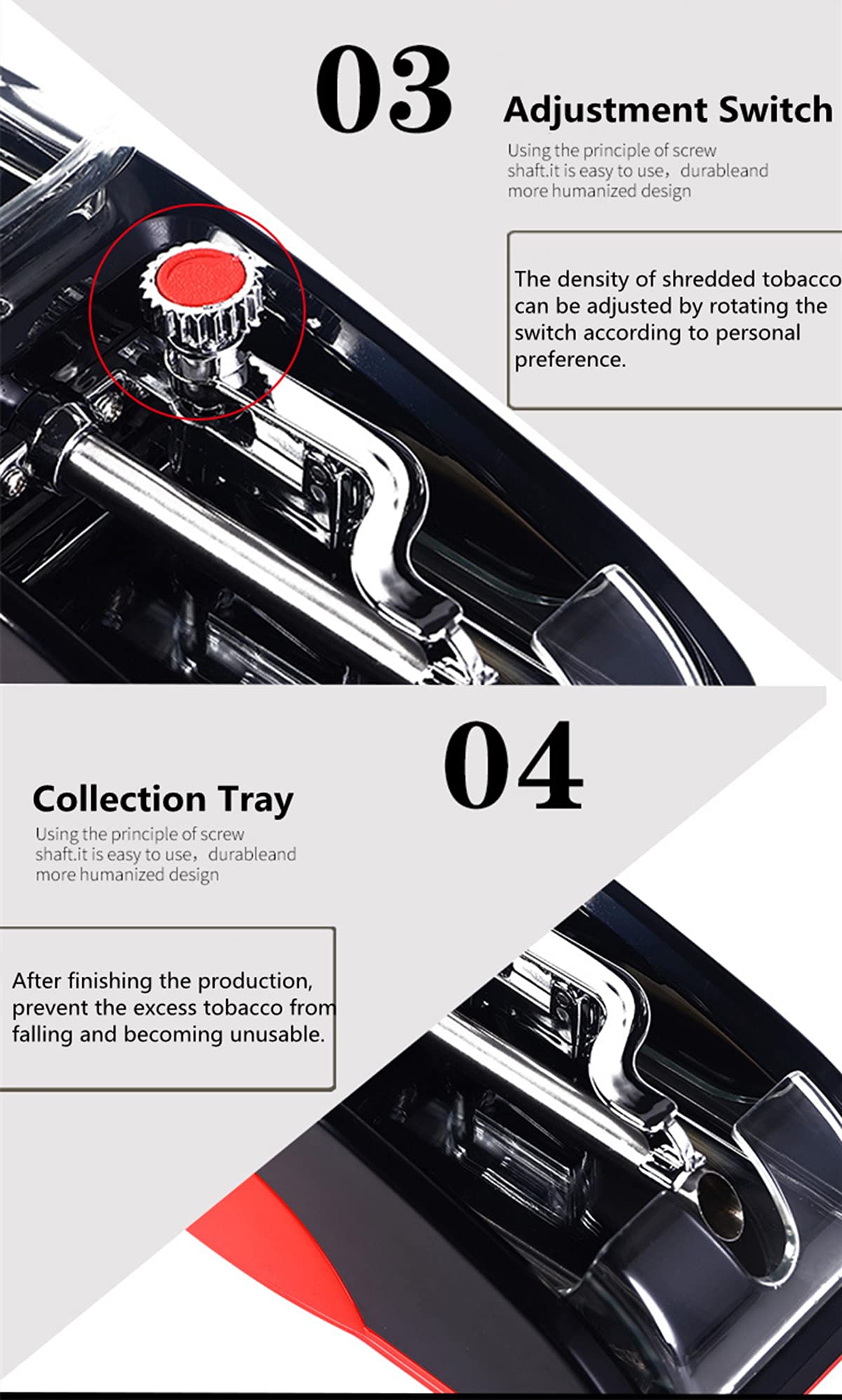 Automatic Electric Cgarette Making Machine, Small Household Cigarette Making Machine (Red) Hyzone