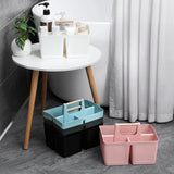 rejomiik Portable Shower Caddy Basket Plastic Cleaning Caddy Organizer Storage Tote with Handle for Bathroom, College, Dorm Room Essentials, White rejomiik