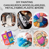 TRANSON 4 Black and 4 White Paint Pens Brush and Fine Dual-tip Acrylic Paint Marker Set for Rock Painting Glass Canvas Wood Leather Ceramic Painting TRANSON