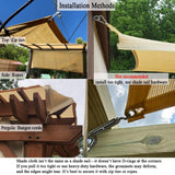 JUNKOGO 90% Sun Shade Cloth, 10x15ft Pergola Shade Cover with Reinforced Grommets, Shade Fabric Privacy Screen Cover Canopy with UV Protection for Pergola, Patio, Garden, Porch, Deck, Backyard JUNKOGO