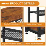 Snughome Entryway Table, Console Table with Charging Station, Industrial Narrow Sofa Table with 5 Tier Storage Shelves, Entrance Table for Hallway, Behind The Couch, Living Room, Foyer Snughome