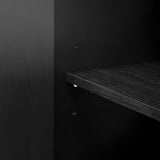 LUMISOL Kitchen Sideboard Buffet Cabinet for Storage with 4 Doors Solid Wood Sideboard Cabinet for Hallway Entryway with Wood Grain Design Farmhouse LUMISOL