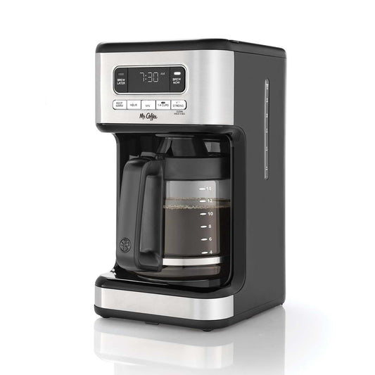 Mr. Coffee 14 Cup Programmable Coffee Maker, Stainless Steel