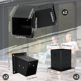 15°Slanted Roof Pergola Kit,3-Way Gazebo Brackets Kit, Pergola Kit, Wall Mount Slanted Roof Pergola Bracket Set with Brackets for 4x4 Lumber ,Outdoor and Backyard Slanted Pergola Extension kit Fuceter