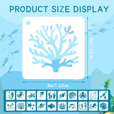 JULMELON Sea Life Stencils - 20pcs DIY Pattern Stencils for Wall, Floor Decor & Rock Painting Art Projects (3inch) JULMELON