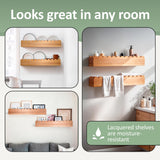 Green Goods Supply Scalloped Shelves - Set of 2 Pre-Assembled 15.6inch Floating Nursery Book Shelves, Scalloped Book Shelf - Kids Wall Bookshelf, Nursery Decor, Floating Shelves for Wall Green Goods Supply
