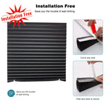 Changshade 6-Pack Blackout Pleated Paper Shades for Windows, Temporary and Portable Room Darkening Shades with 12 Clips for Travel, No Tools and Easy to Install, Cut to Any Size, Black PLT36BK72A Changshade