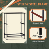 WLIVE Night Stand, Small Dresser with Drawers, Dresser for Bedroom with 2 Fabric Drawer, Black Bedside Table End Table, Dorm Nightstand, Closet Organizer, Charcoal Black Wood Grain Print WLIVE