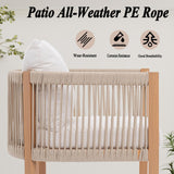 DAYAOUTDOOR Patio Dining Table and Chairs, Outdoor Furniture Set, Round Dining Sets for 4, Outdoor Dining Table Set, 5 Piece Patio Round Chairs Set, Small Outdoor Patio Sets for Kitchen, Beige DAYAOUTDOOR