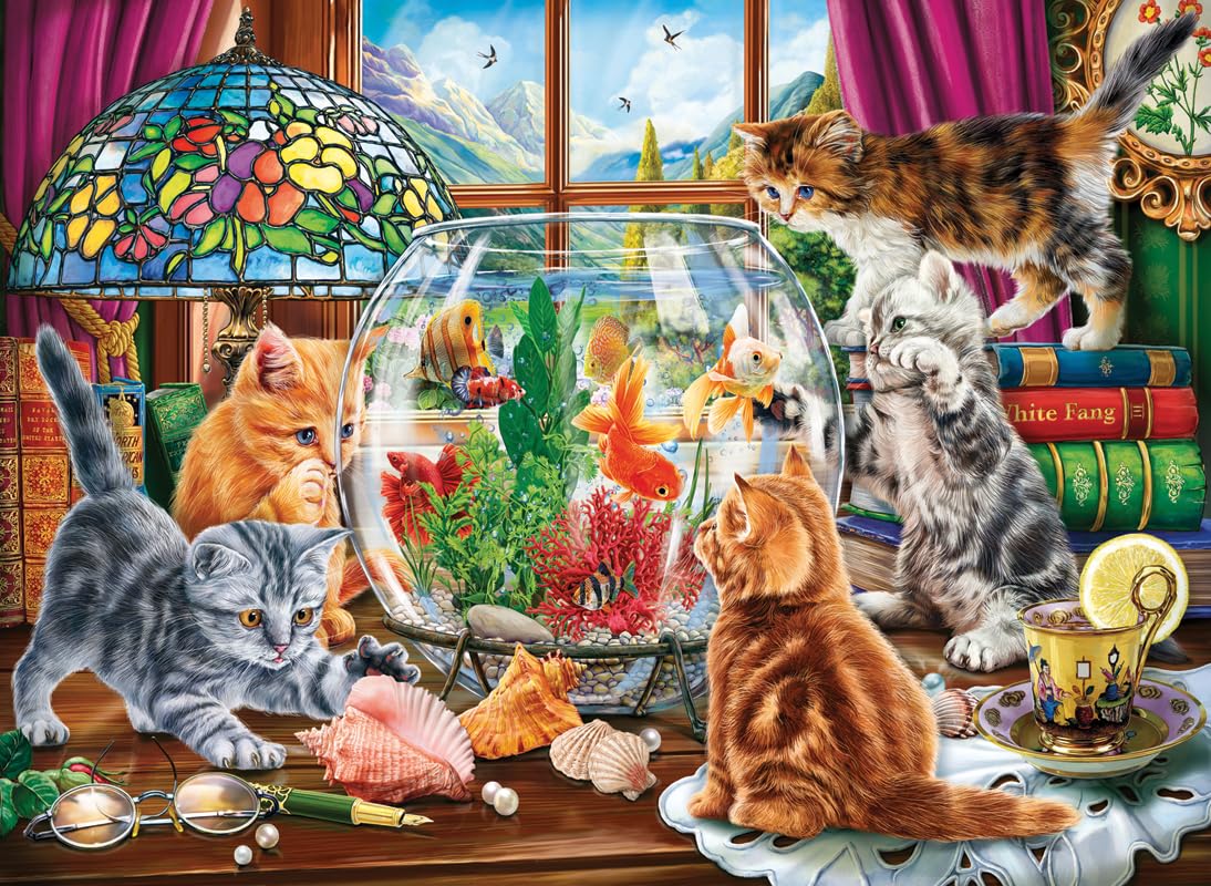 Anatolian Puzzle - Kittens and Aquarium, 1000 Piece Puzzle, #1142 Anatolian