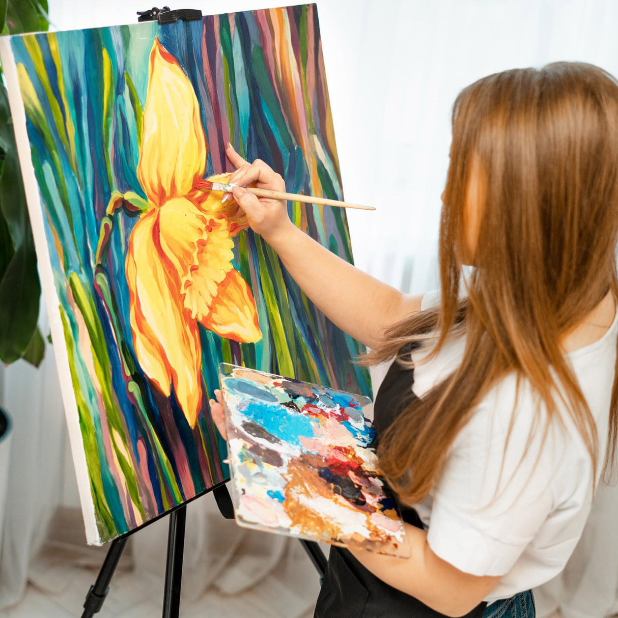 ESSENSON Acrylic Paint, 18 Colors Acrylic Paint Set, 2oz/59ml Bottles, Premium Acrylic Paints for Artists, Beginners and Adults on Canvas Rocks Wood Ceramic Fabric ESSENSON