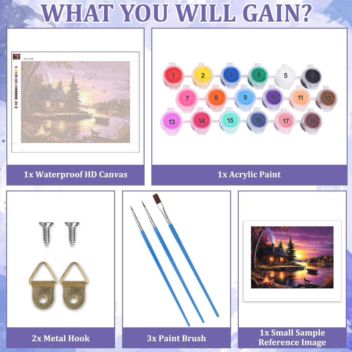 MAXBYE Lake House Paint by Numbers Kits for Adults Beginner, Autumn Landscape Adult Paint by Number On Canvas, Easy Oil Painting Kits for Home Wall Decor Gift 16x20 Inch MAXBYE