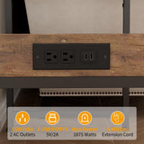 METYERRY Modern 20 Gallon Fish Tank Stand for Home Office, 2-Tier Aquarium Stand with Shelf for Storage, Fish Tank Table 24" x 12" x 21", Ideal for Breeder Tanks, and Reptile Terrariums, Rustic Brown METYERRY