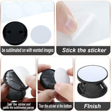 Weewooday 20 Pcs Sublimation Socket Blank Phone Grip Holders Collapsible Phone Grips Self Adhesive Sublimation Phone Holders for Smartphones and Tablets Weewooday