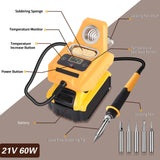 ITEFDTUTNE Cordless Soldering Station for Dewalt 20V Max Battery（Battery Not Included）, Electric Digital LCD Display Soldering Iron Station,Fast Heating Up Soldering Station for DIY, Appliance Repair ITEFDTUTNE