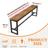 OOIKVCC Bar Table,Farmhouse Pub Table,Industrial Bar Height Dining Table,2-in Thickness Solid Wood Top for Kitchen, Coffee Shop, Pub, Breakroom(Stool not Included) OOIKVCC