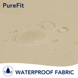 PureFit Outdoor Curtains for Patio Waterproof Weatherproof, UV and Fade Resistant Outside Curtains for Gazebo, Front Porch, Pergola, Sun Blocking Privacy Curtain, 52W x 95L inch, 1 Panel, Beige PureFit