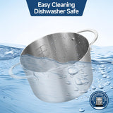 LOLYKITCH Tri-ply Stainless Steel 5 QT Stock Pot with Steamer,Induction Cooking Pot,Pots and Pans,Heavy Duty,Dishwasher and Oven Safe. LOLYKITCH