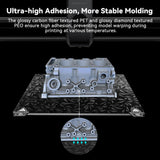 ENOMAKER Ender 3/Pro/V2/Neo PEO PET Build Plate,Magnetic Print Bed,Carbon Fiber/Diamond Textured Double Sided Flex Spring Steel Sheet for Creality Ender 5/Pro,Elegoo Neptune 3 Pro 3D Printer 235x235mm ENOMAKER